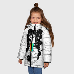 Куртка зимняя для девочки Единорог астронавт, цвет: 3D-светло-серый — фото 2