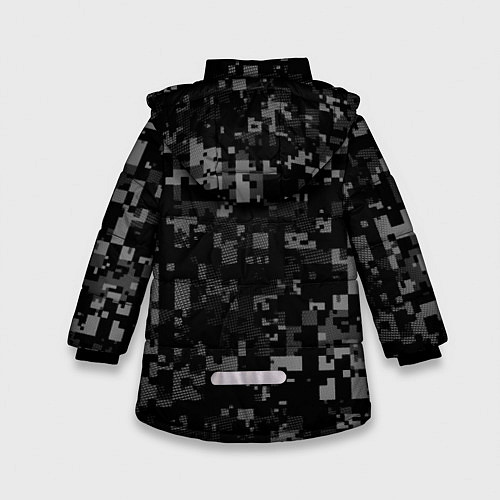 Зимняя куртка для девочки Служу России: инженерные войска / 3D-Черный – фото 2