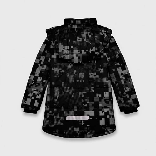 Зимняя куртка для девочки Служу России: РВСН / 3D-Черный – фото 2