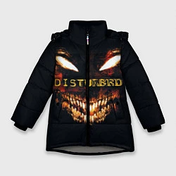 Куртка зимняя для девочки Disturbed Demon, цвет: 3D-светло-серый