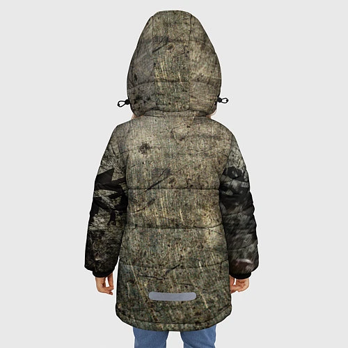 Зимняя куртка для девочки Disturbed: Madness / 3D-Светло-серый – фото 4