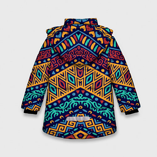 Зимняя куртка для девочки Африка / 3D-Черный – фото 2