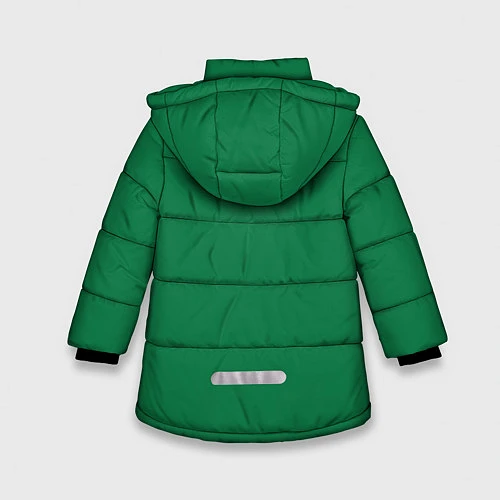 Зимняя куртка для девочки Гомер в кустах / 3D-Черный – фото 2