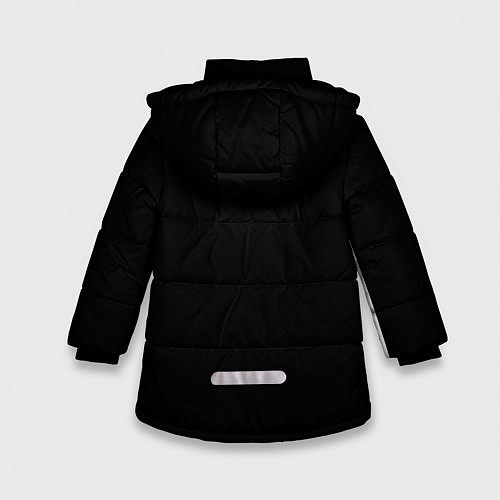 Зимняя куртка для девочки Кот с мороженым / 3D-Черный – фото 2