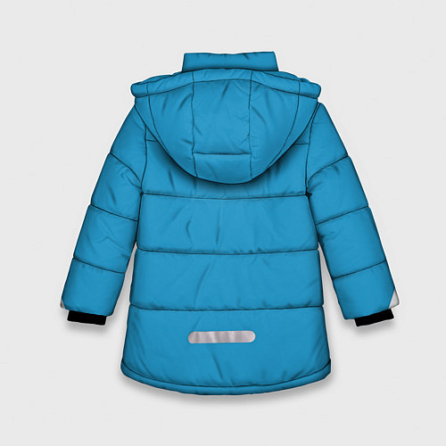 Зимняя куртка для девочки Космические войска России / 3D-Черный – фото 2