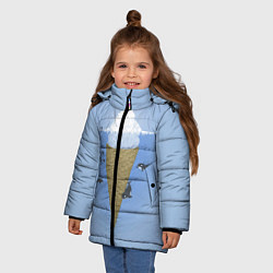 Куртка зимняя для девочки Мороженое, цвет: 3D-светло-серый — фото 2