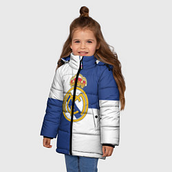 Куртка зимняя для девочки Real Madrid: Blue style, цвет: 3D-черный — фото 2