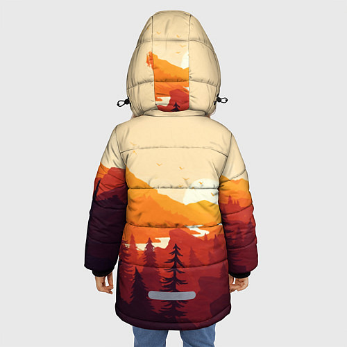 Зимняя куртка для девочки Восход / 3D-Красный – фото 4