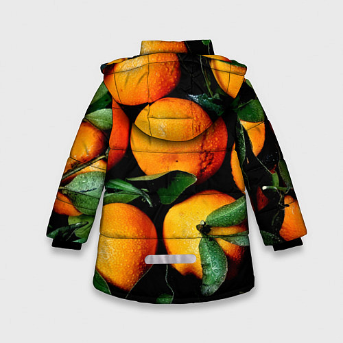 Зимняя куртка для девочки Мандаринчики / 3D-Черный – фото 2