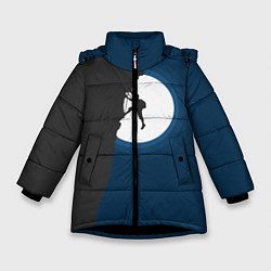 Куртка зимняя для девочки Скалолаз, цвет: 3D-черный