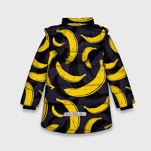 Зимняя куртка для девочки Бананы / 3D-Черный – фото 2