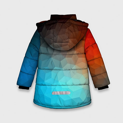 Зимняя куртка для девочки Битва абстракций / 3D-Черный – фото 2