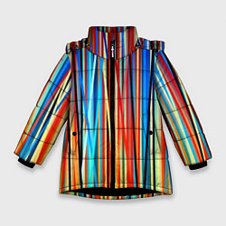 Зимняя куртка для девочки Colored stripes