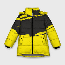 Зимняя куртка для девочки Чёрно-жёлтый
