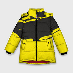 Зимняя куртка для девочки Чёрно-жёлтый