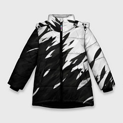 Куртка зимняя для девочки Black & white, цвет: 3D-черный