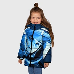 Куртка зимняя для девочки Gagarin Art, цвет: 3D-черный — фото 2