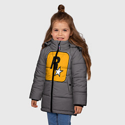 Куртка зимняя для девочки GTA VI: Rockstar Games, цвет: 3D-светло-серый — фото 2
