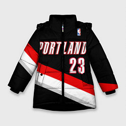 Куртка зимняя для девочки Portland Trail Blazers 23, цвет: 3D-черный