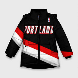 Куртка зимняя для девочки Portland Trail Blazers, цвет: 3D-черный