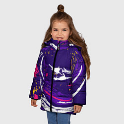 Куртка зимняя для девочки Фиолетовый акрил, цвет: 3D-красный — фото 2