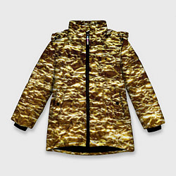Куртка зимняя для девочки Золотой, цвет: 3D-черный