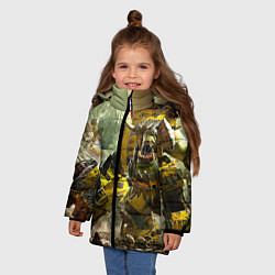 Куртка зимняя для девочки WH40k warboss, цвет: 3D-черный — фото 2