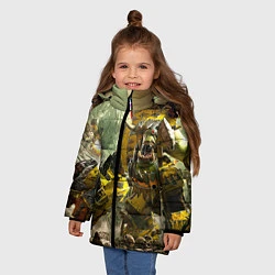 Куртка зимняя для девочки WH40k warboss, цвет: 3D-светло-серый — фото 2