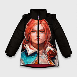 Куртка зимняя для девочки Трисс, цвет: 3D-красный