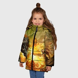 Куртка зимняя для девочки Destiny 2, цвет: 3D-красный — фото 2