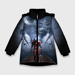 Куртка зимняя для девочки Prey, цвет: 3D-черный