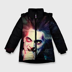 Куртка зимняя для девочки Король и Шут, цвет: 3D-черный