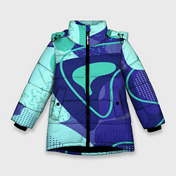Куртка зимняя для девочки Sky pattern, цвет: 3D-черный