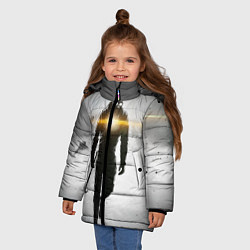Куртка зимняя для девочки Гордон Фримен, цвет: 3D-светло-серый — фото 2
