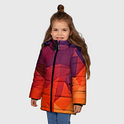 Куртка зимняя для девочки Geometric, цвет: 3D-красный — фото 2