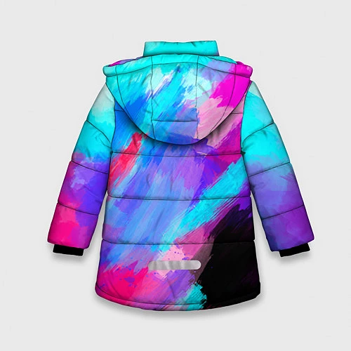 Зимняя куртка для девочки Chester Bennington: Colors / 3D-Черный – фото 2
