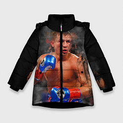 Куртка зимняя для девочки Геннадий Головкин, цвет: 3D-черный