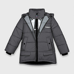 Куртка зимняя для девочки Костюм, цвет: 3D-черный