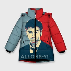 Куртка зимняя для девочки ALLONS-Y!, цвет: 3D-черный