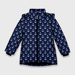 Зимняя куртка для девочки Морские якоря