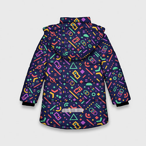 Зимняя куртка для девочки Геометрия / 3D-Черный – фото 2