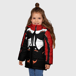 Куртка зимняя для девочки Metalocalypse: Dethklok Face, цвет: 3D-черный — фото 2
