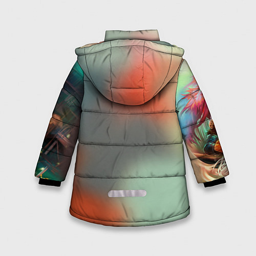 Зимняя куртка для девочки Ван-Пис / 3D-Черный – фото 2
