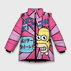 Куртка зимняя для девочки Japanesse Homer, цвет: 3D-черный