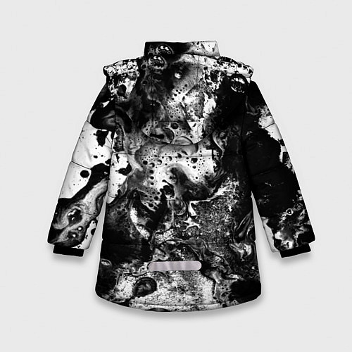 Зимняя куртка для девочки Чёрная краска / 3D-Черный – фото 2