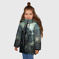 Куртка зимняя для девочки STALKER, цвет: 3D-черный — фото 2