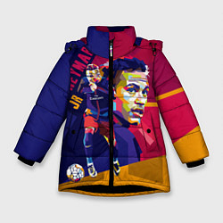 Куртка зимняя для девочки Jr. Neymar, цвет: 3D-черный