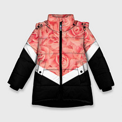 Зимняя куртка для девочки Розовые розы
