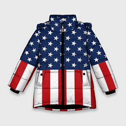 Зимняя куртка для девочки Флаг США