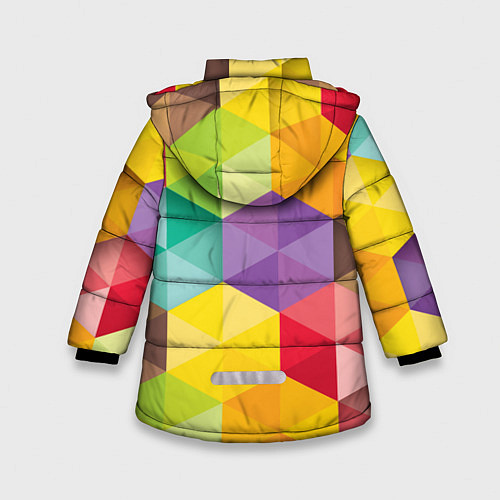 Зимняя куртка для девочки Цветные зонтики / 3D-Черный – фото 2